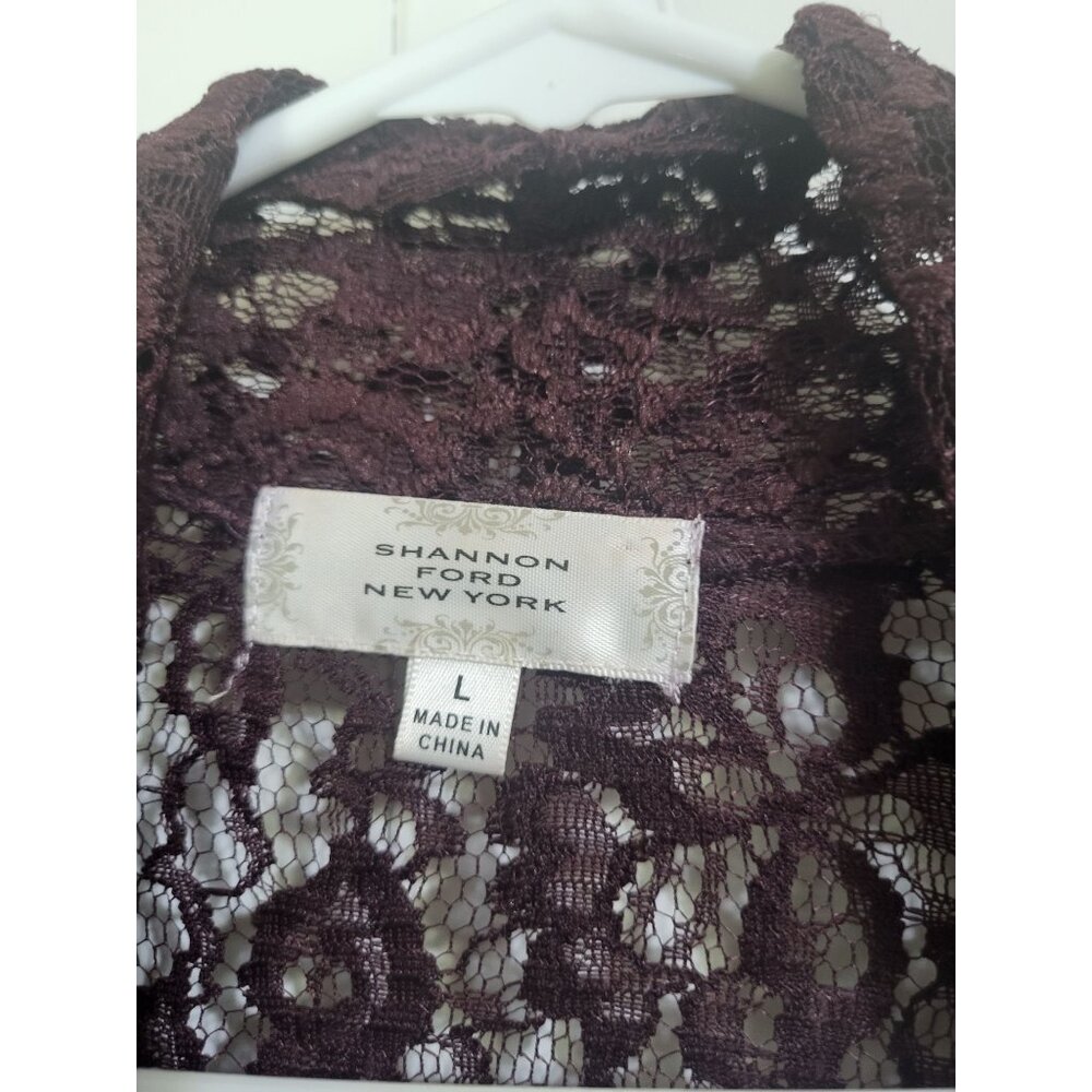SHANNON FORD NEW YORK LG Open Front Lace Cardigan Whimsigoth Romantic Feminine - Picture 4 of 9